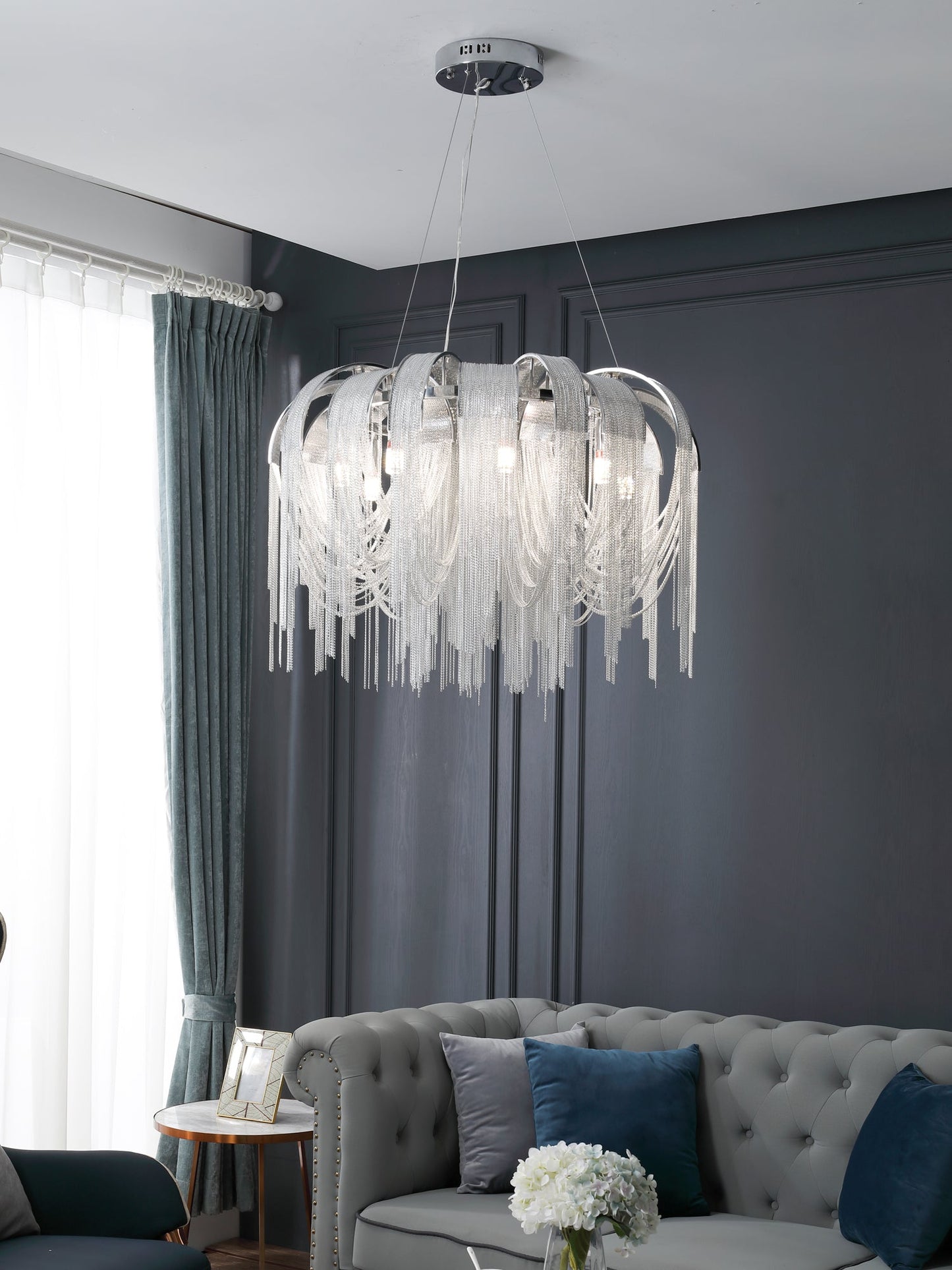 Length Chains Crown Chandelier