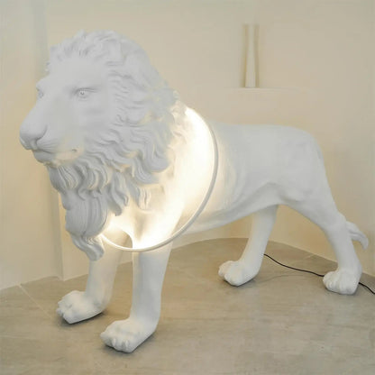 Leo Lion Sculpture Tall Lamp Floor Lamp