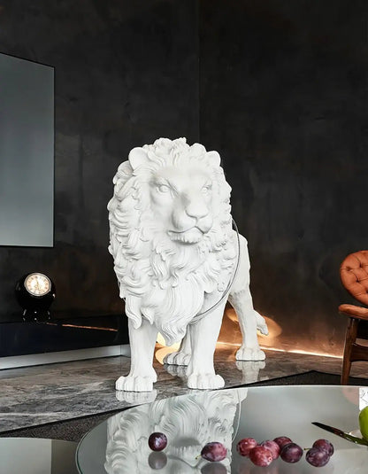Leo Lion Sculpture Tall Lamp Floor Lamp