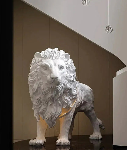 Leo Lion Sculpture Tall Lamp Floor Lamp