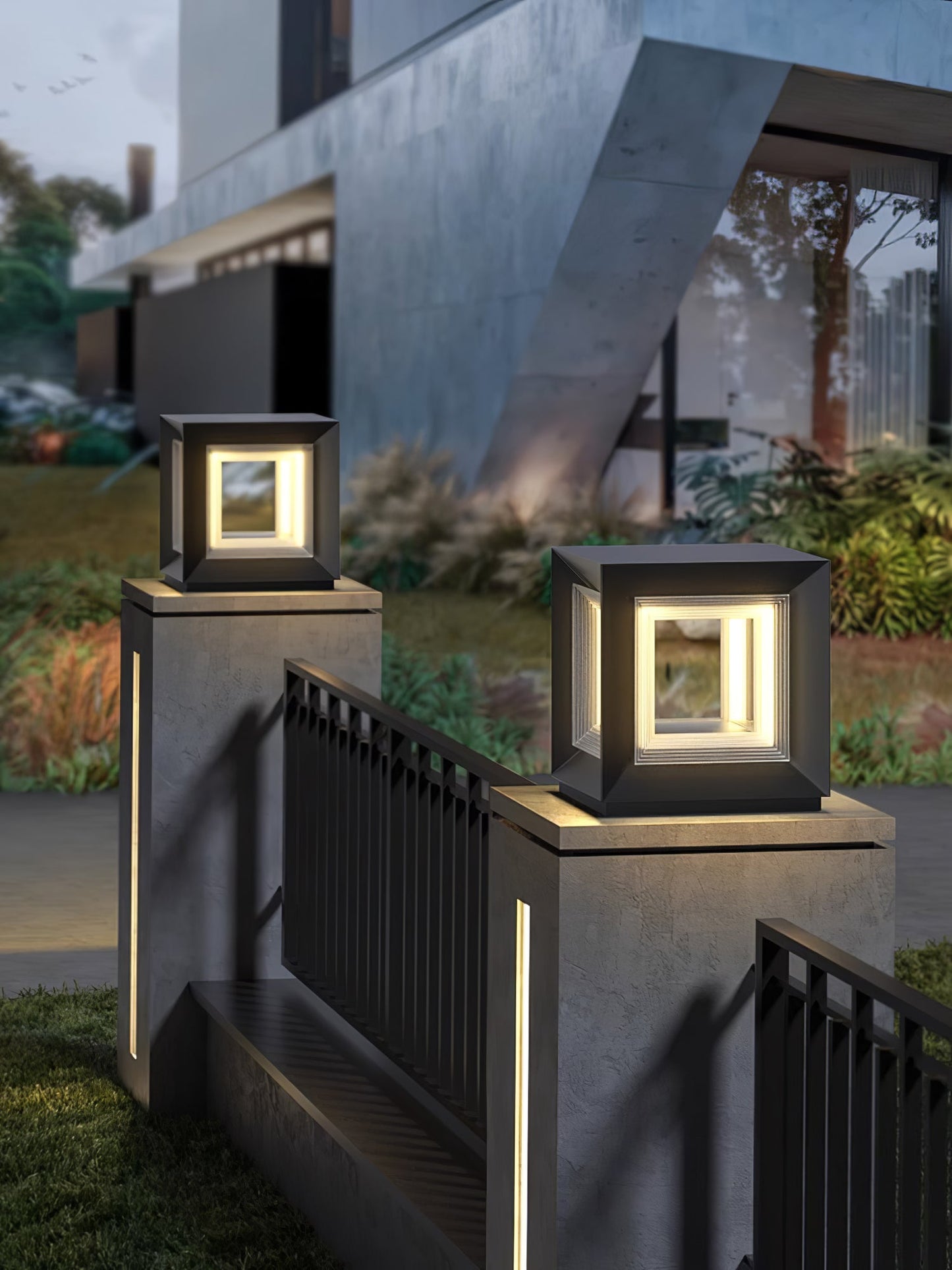 Light Cube Patio light Outdoor Post Light