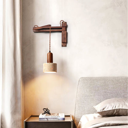 Adjustable Travertine Dome Wall Sconce