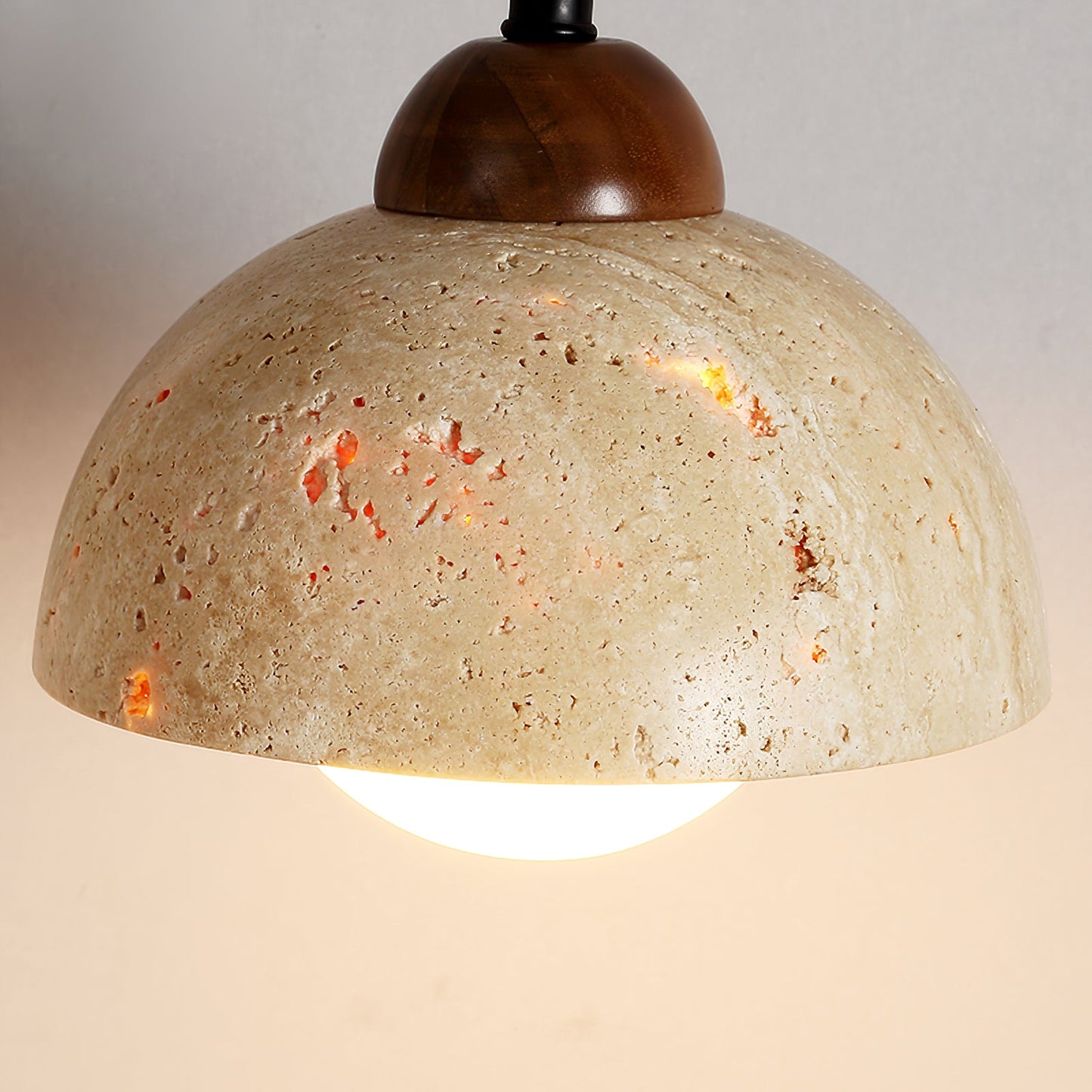 Adjustable Travertine Dome Wall Sconce