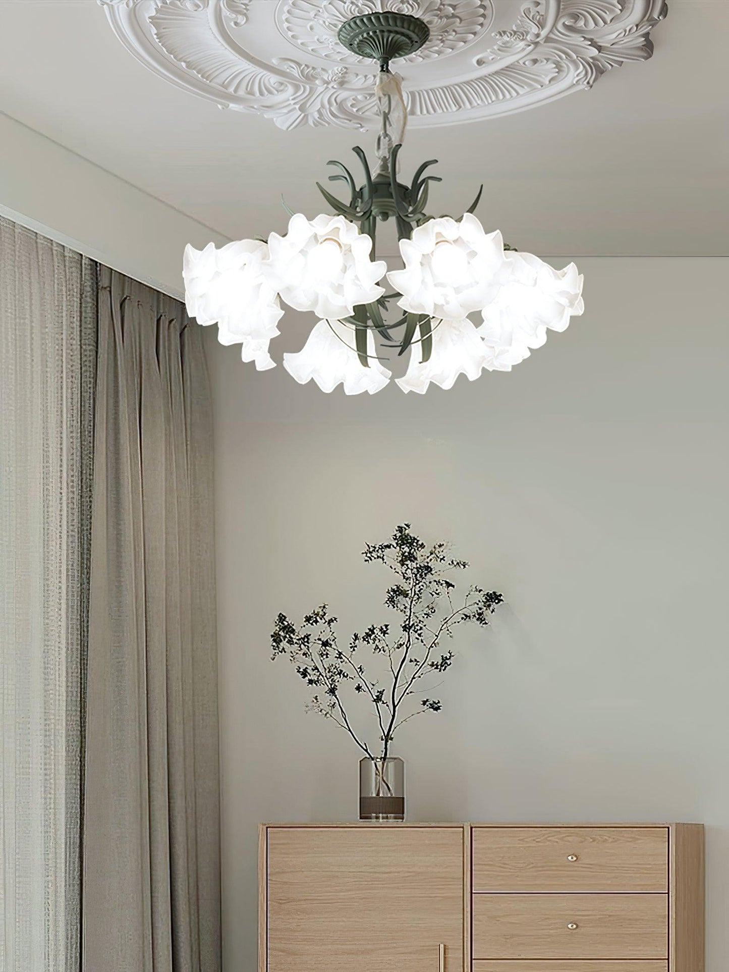 Lily of the Valley Flower Candelabrum Chandelier