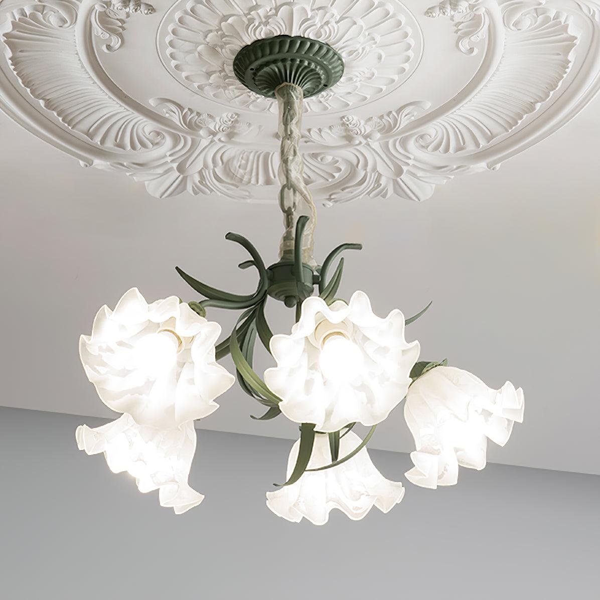 Lily of the Valley Flower Candelabrum Chandelier