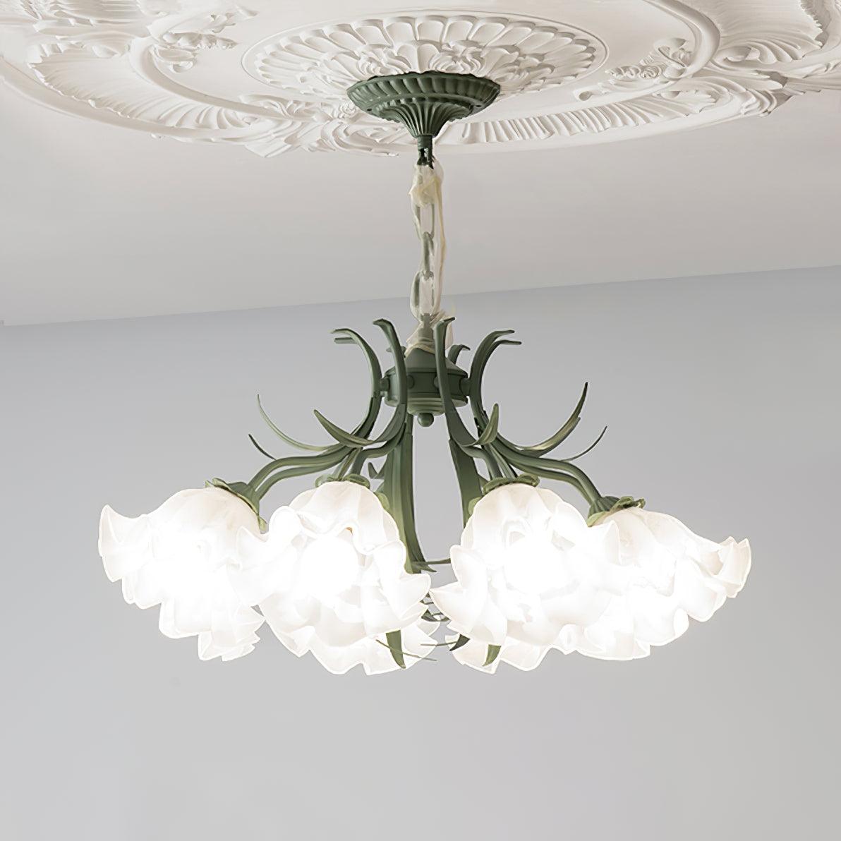 Lily of the Valley Flower Candelabrum Chandelier