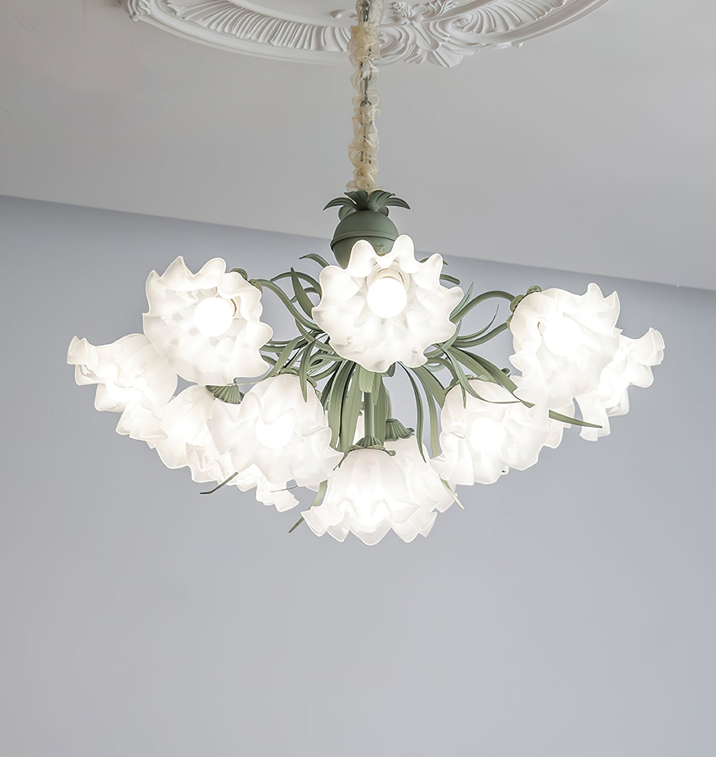 Lily of the Valley Flower Candelabrum Chandelier