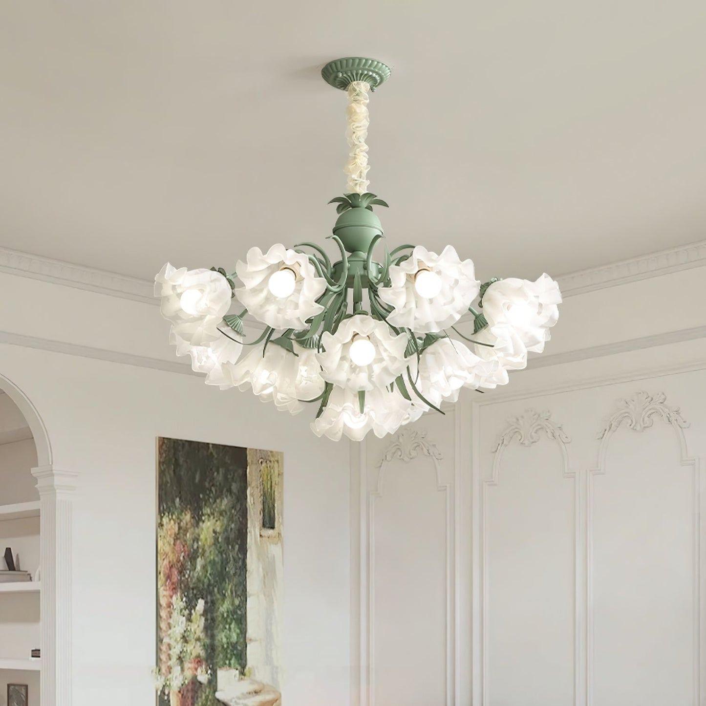 Lily of the Valley Flower Candelabrum Chandelier