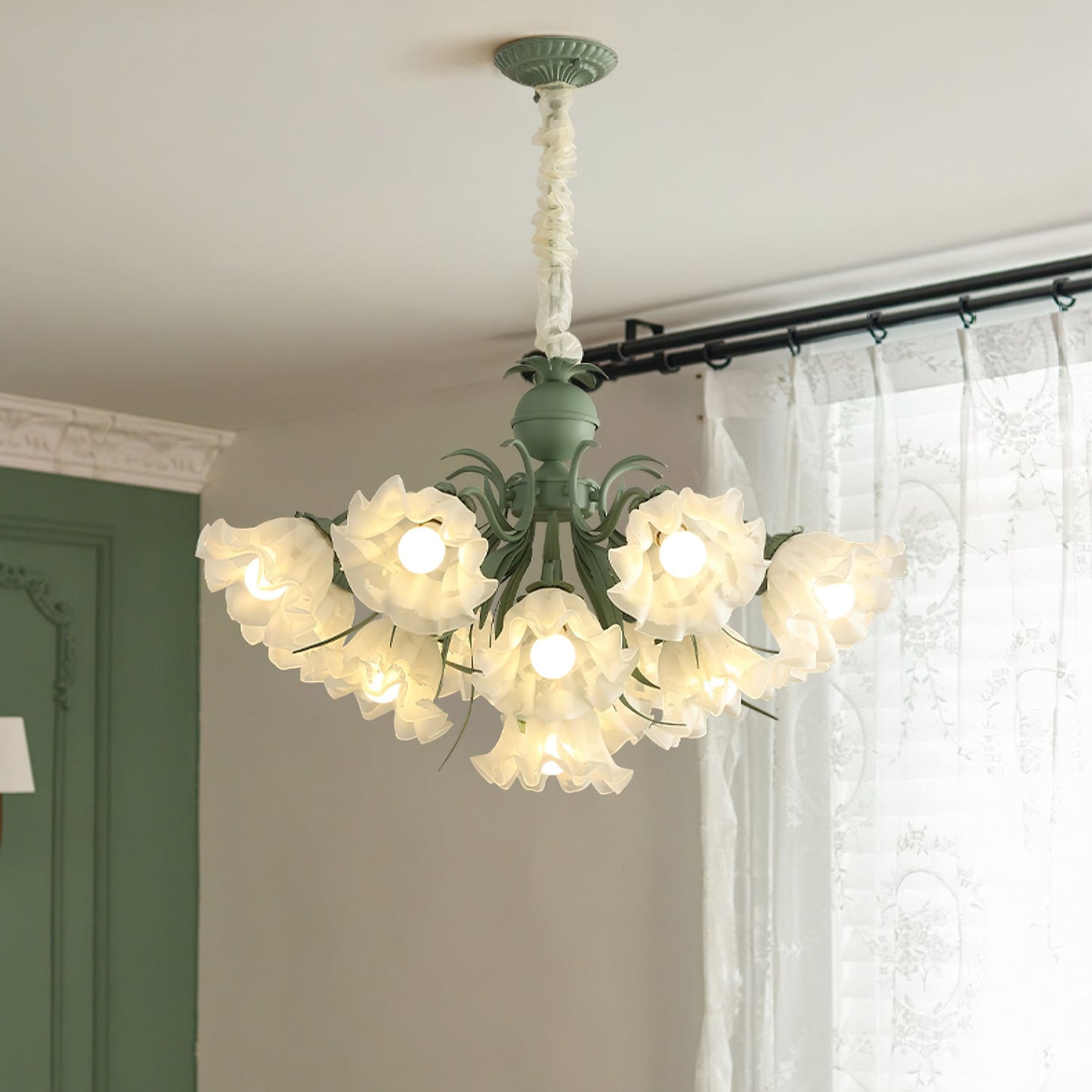 Lily of the Valley Flower Candelabrum Chandelier