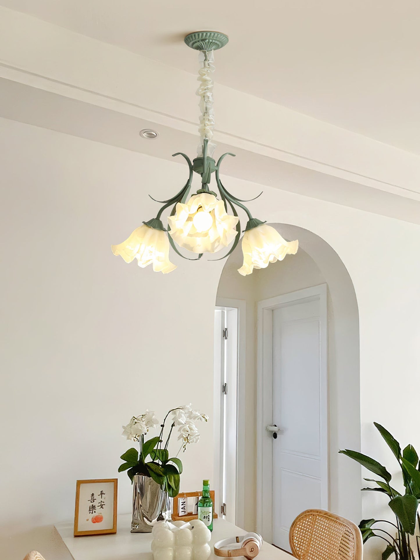 Lily of the Valley Flower Candelabrum Chandelier