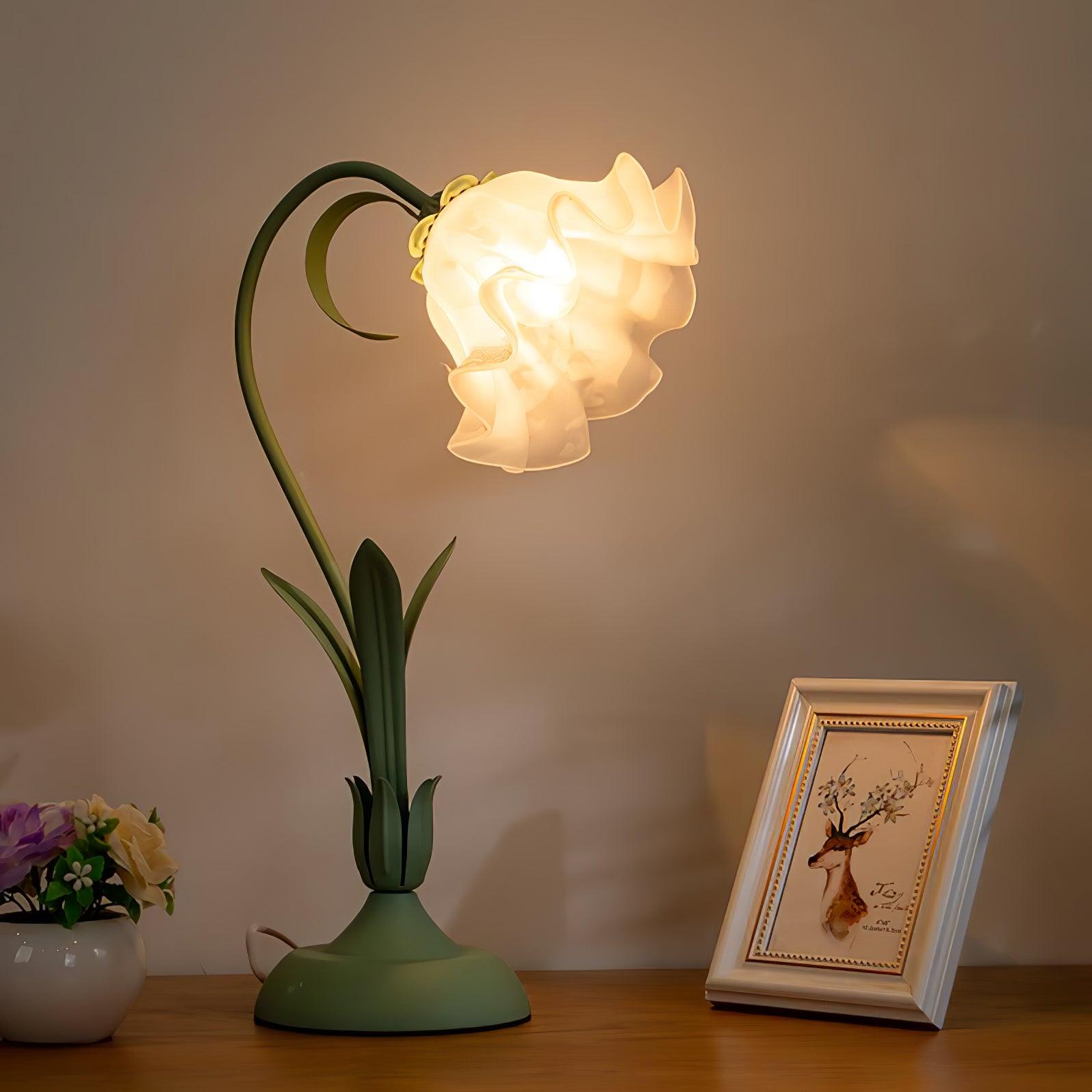 lily of the valley vintage tiffany flower lamp Lily of the Valley Bedside lamp Table Lamp – SUNWE