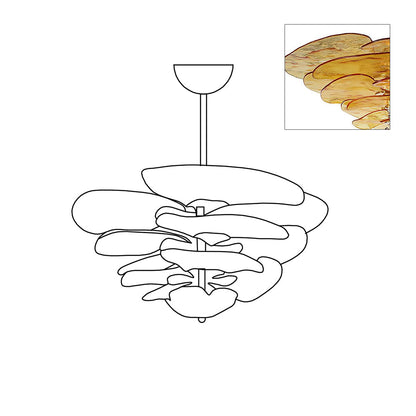 Petals Gold Murano Ceiling fixture Chandelier