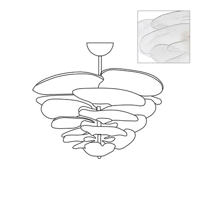 Petals Gold Murano Ceiling fixture Chandelier