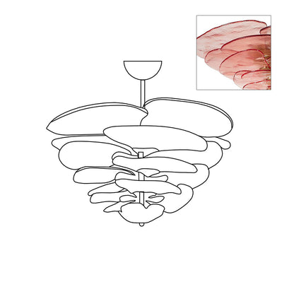 Petals Gold Murano Ceiling fixture Chandelier