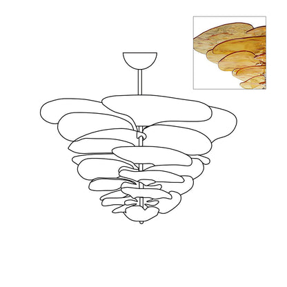 Petals Gold Murano Ceiling fixture Chandelier