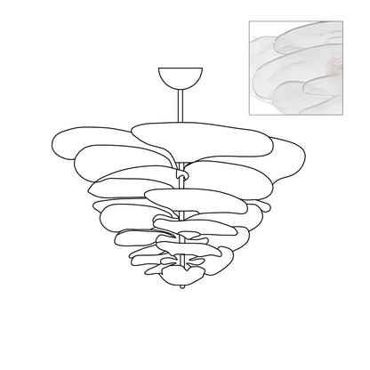 Petals Gold Murano Ceiling fixture Chandelier