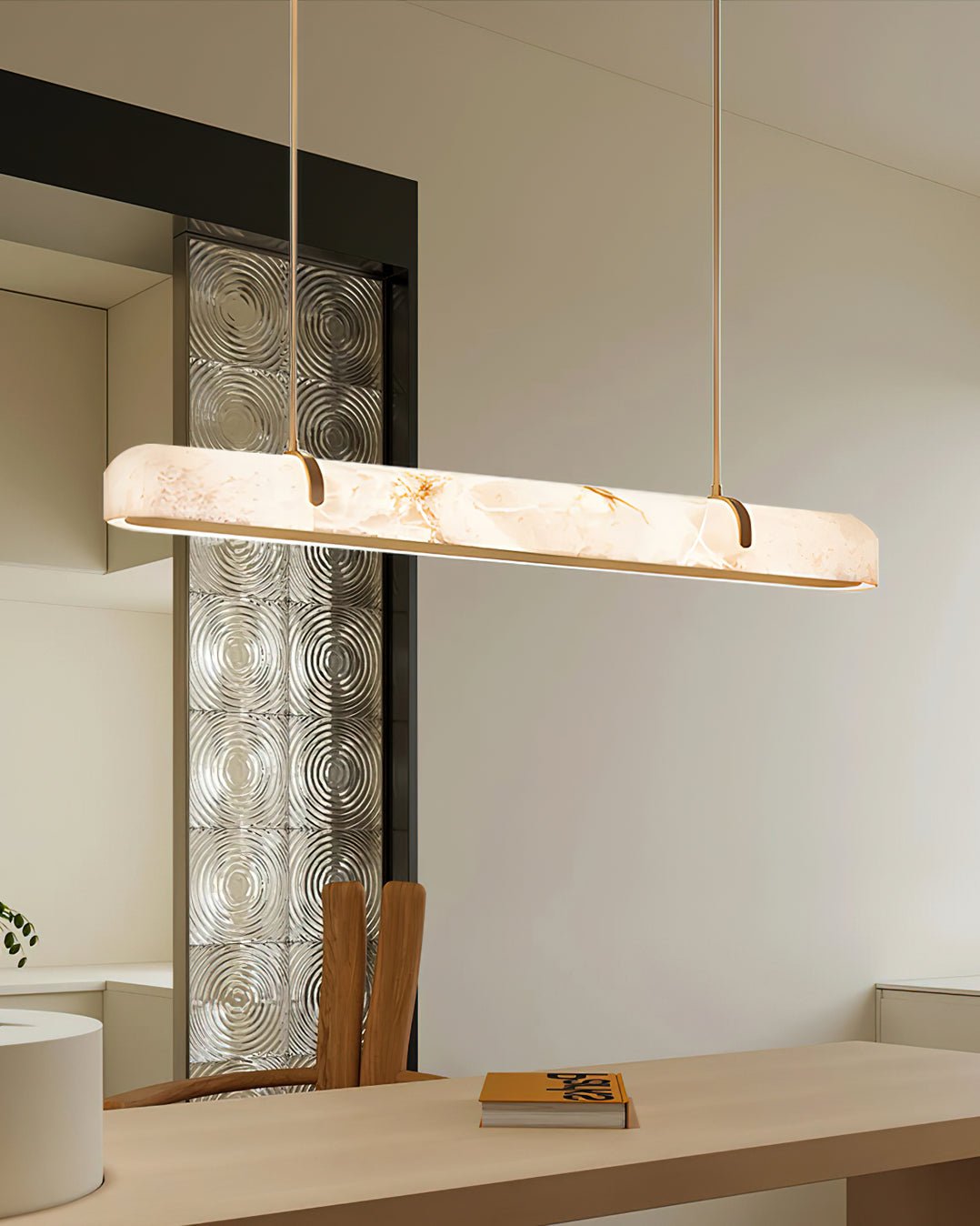 Linear Alabaster Pendant light Chandelier