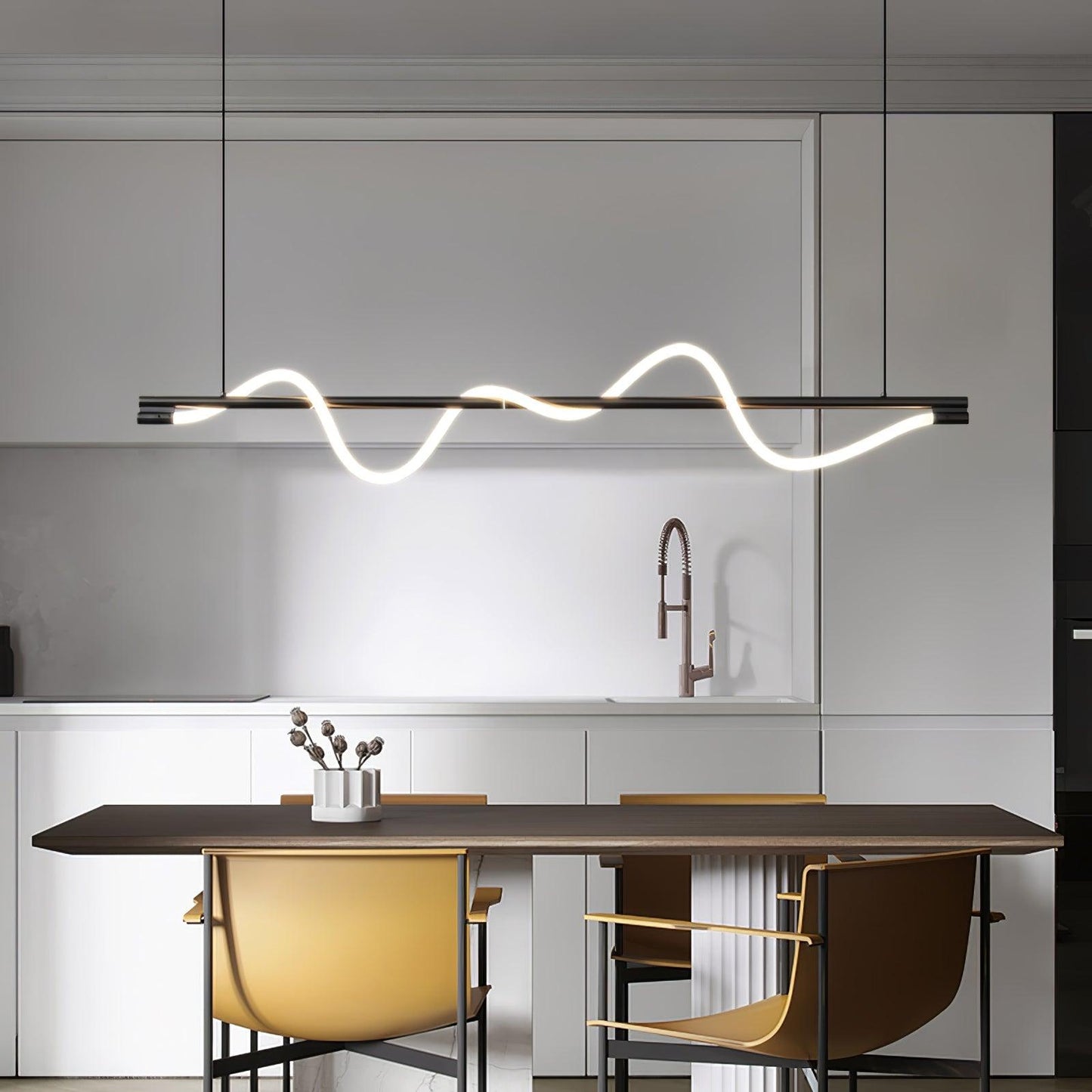 Linear Curve Island Houselight Pendant Lamp