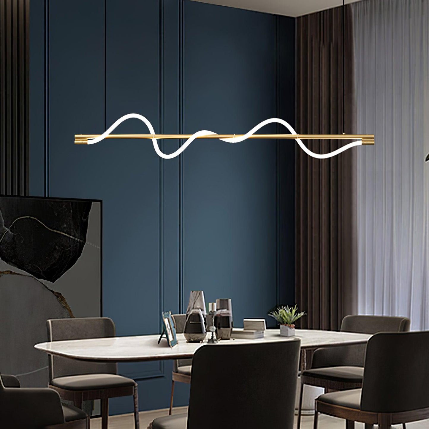 Linear Curve Island Houselight Pendant Lamp