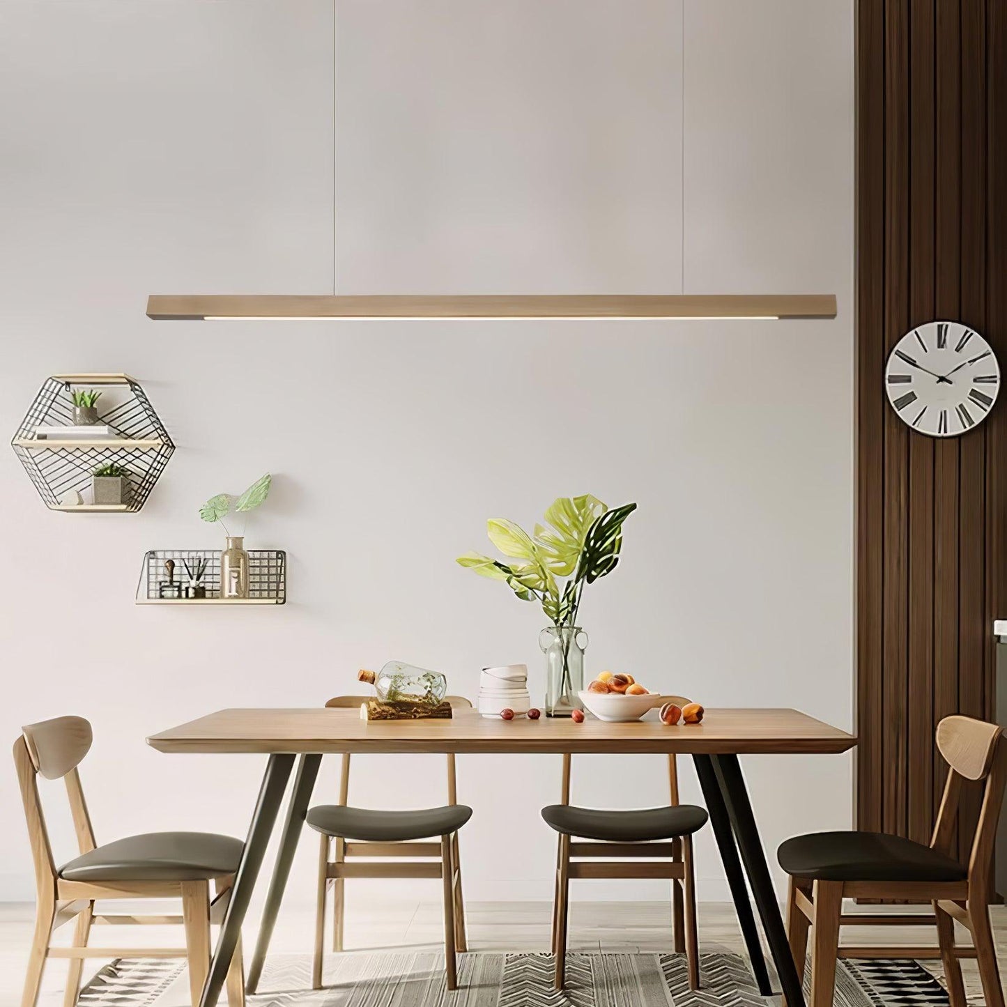 Linear Wooden Drop light Pendant Light