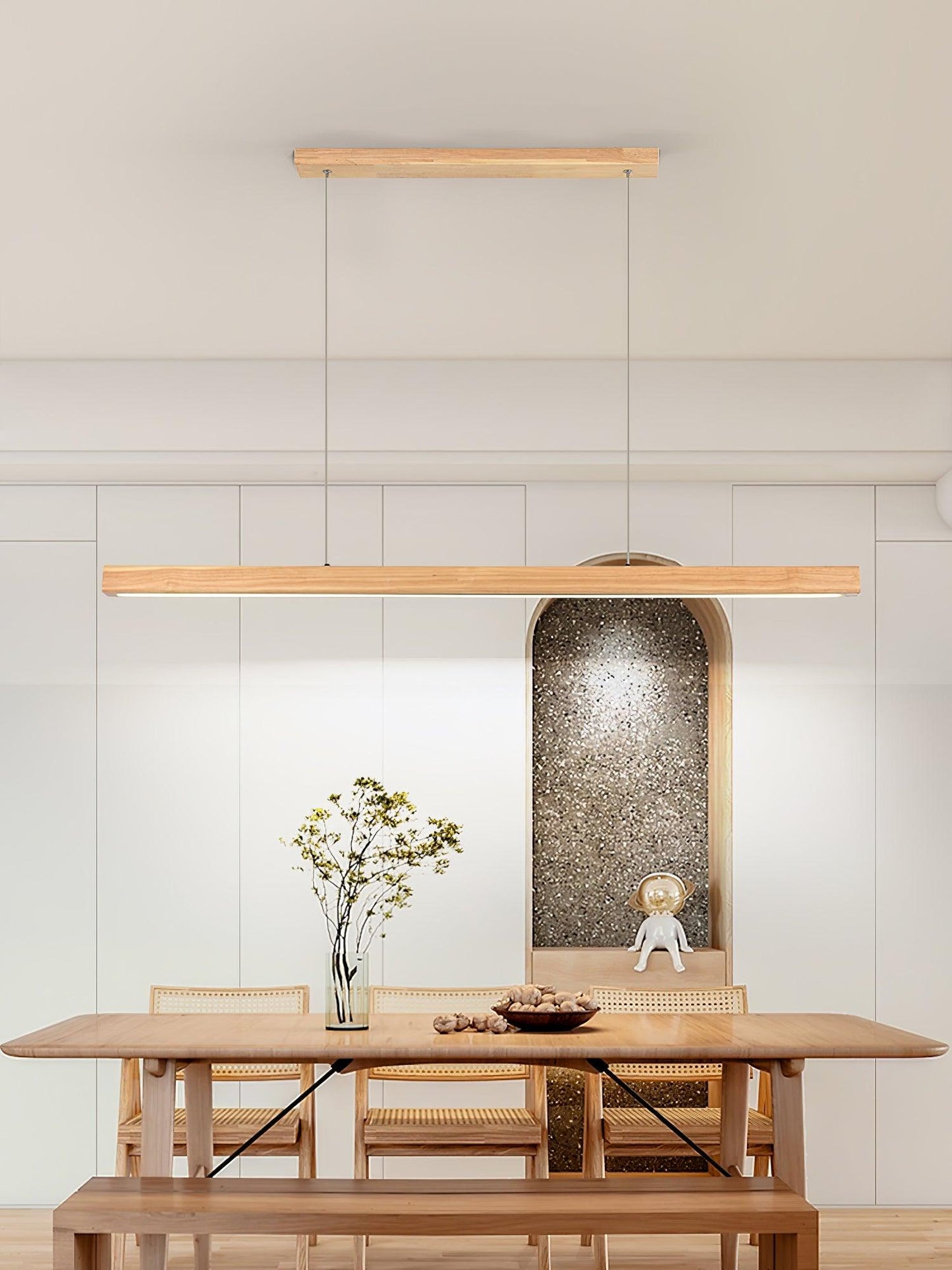 Linear Wooden Drop light Pendant Light