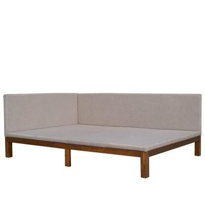 Linen Upholstered Daybed Frame - Wood Sofa Bed