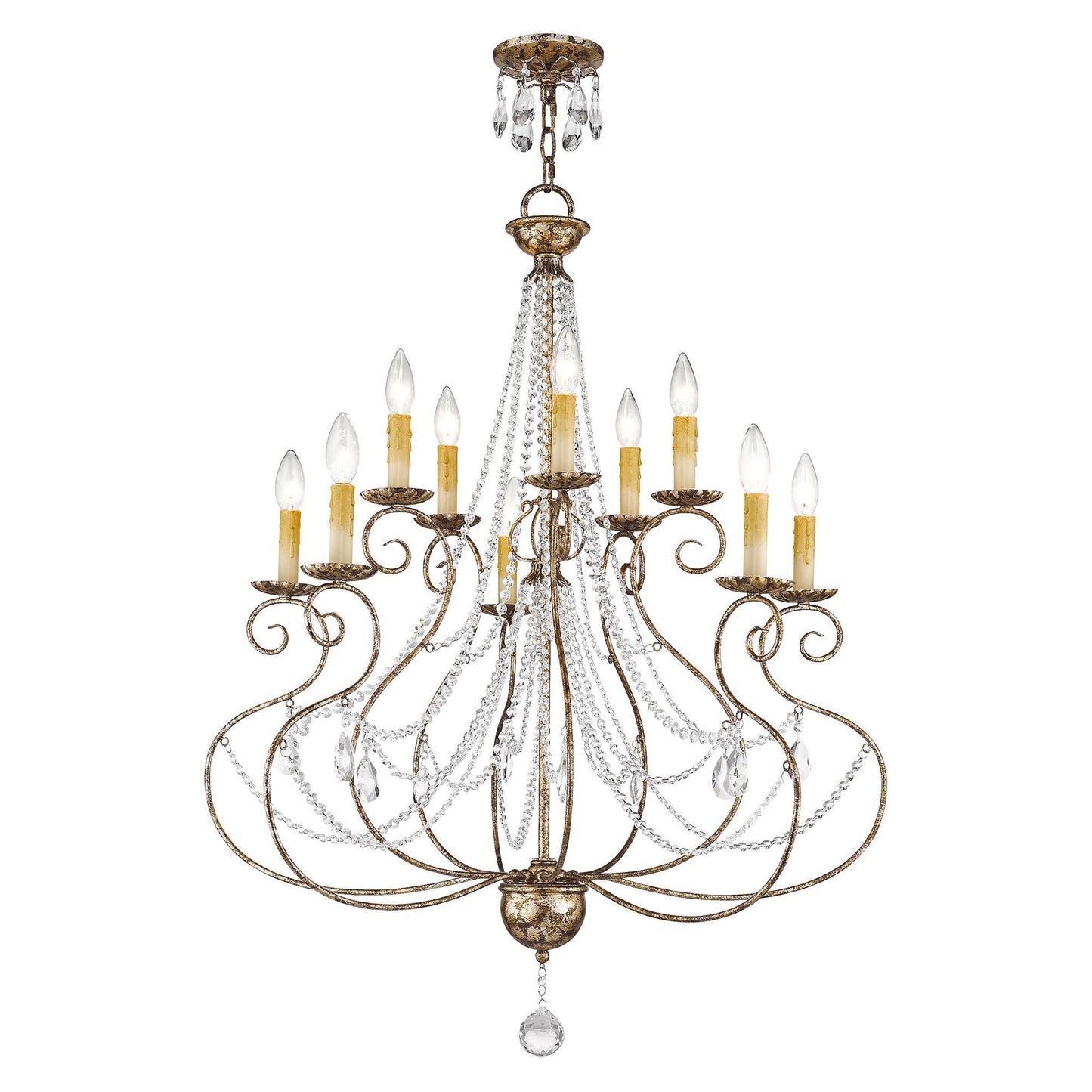 Livex Lighting Isabella 32 Inch 10 Light Chandelier Cp77867