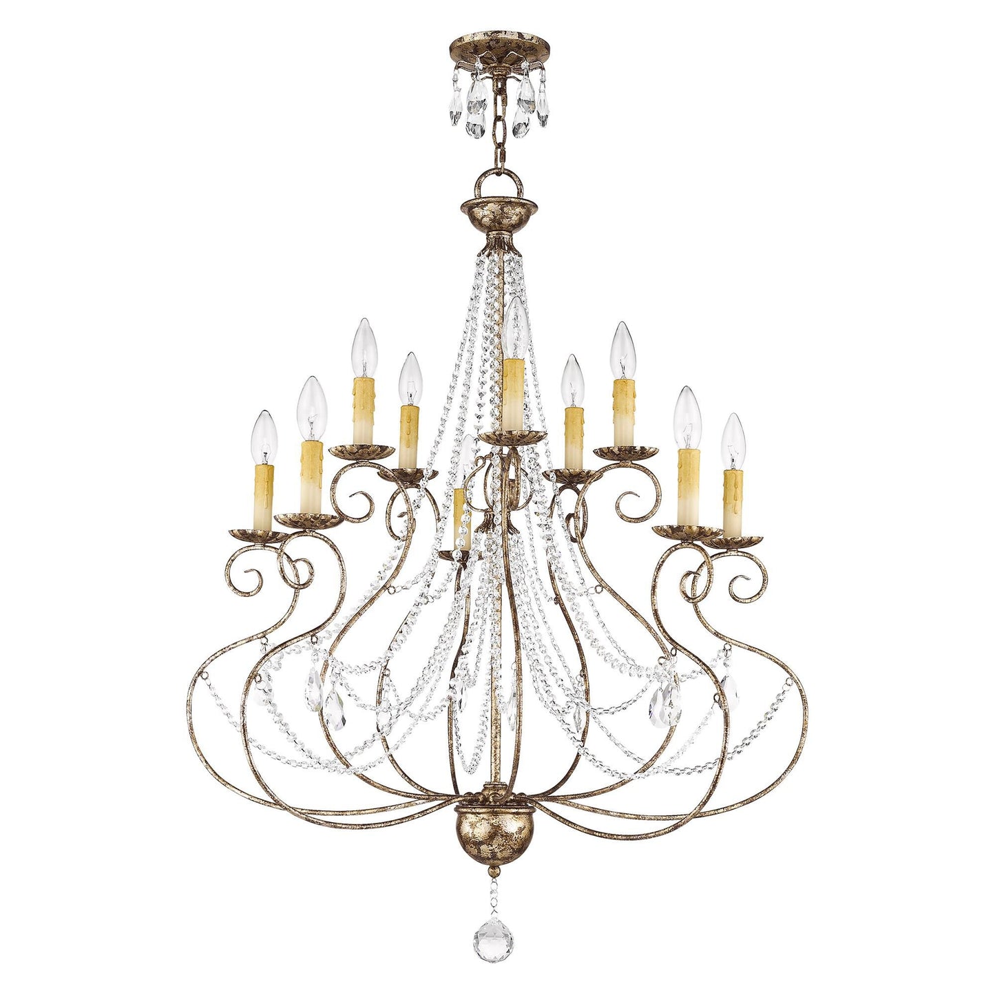 Livex Lighting Isabella 32 Inch 10 Light Chandelier Cp77867