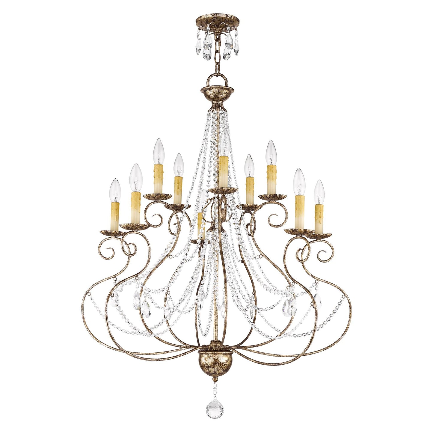 Livex Lighting Isabella 32 Inch 10 Light Chandelier Cp77867