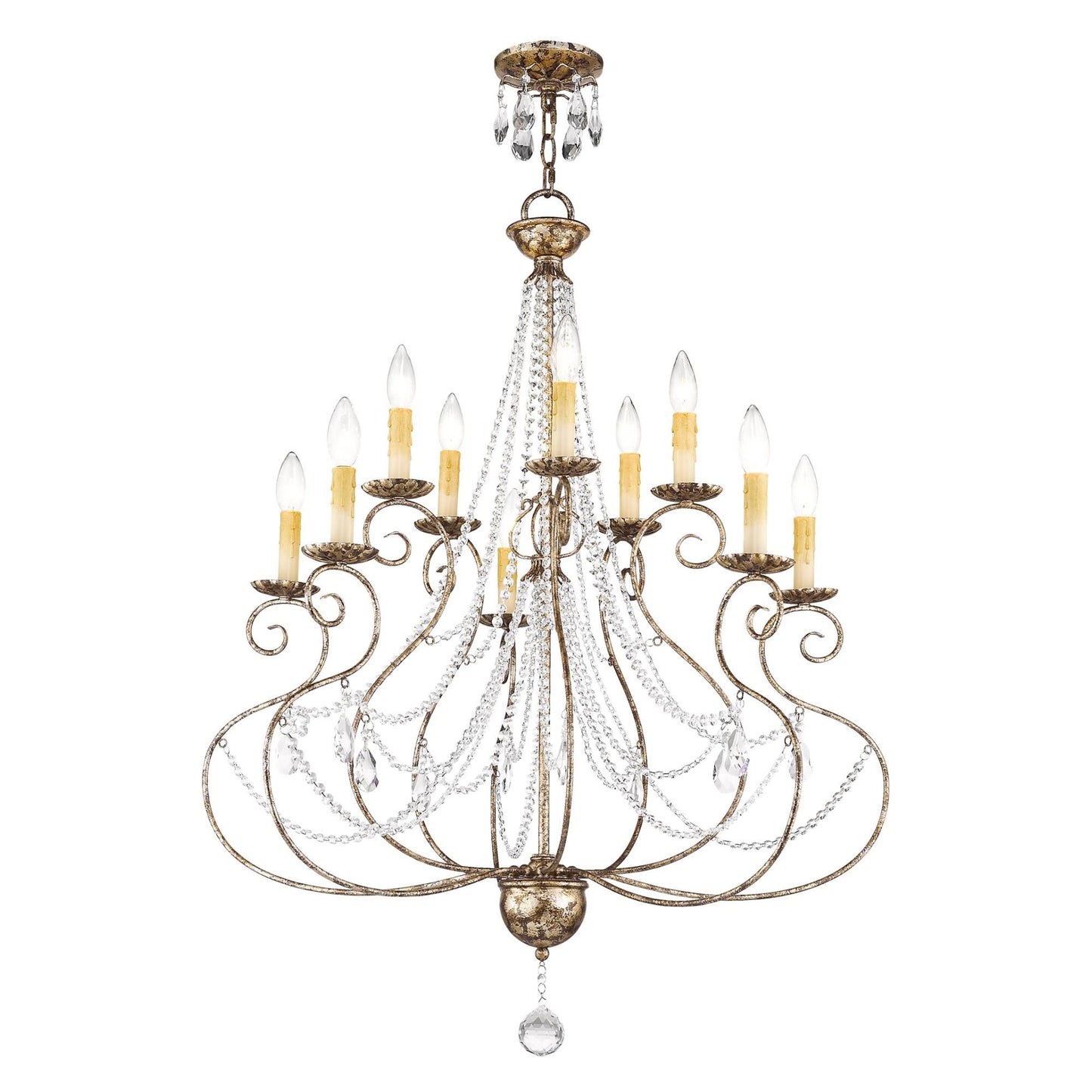 Livex Lighting Isabella 32 Inch 10 Light Chandelier Cp77867