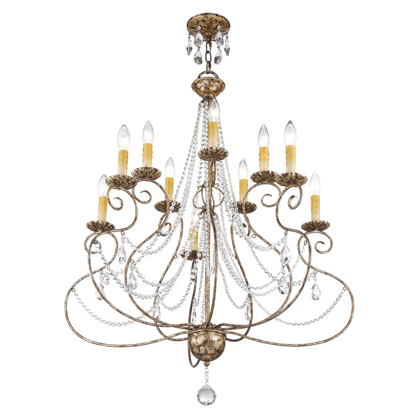 Livex Lighting Isabella 32 Inch 10 Light Chandelier Cp77867