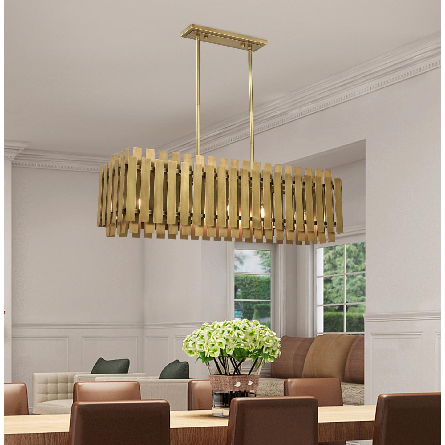 Livex Lighting Greenwich 42 Inch 5 Light Linear Suspension Light Cp380027