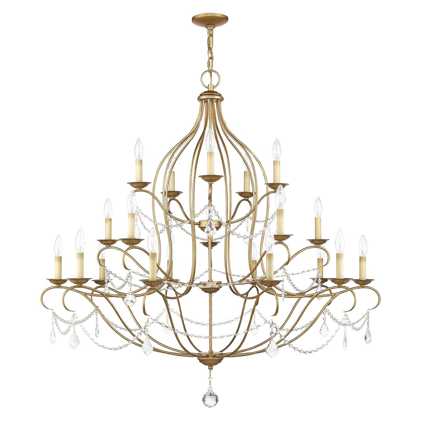 Livex Lighting Chesterfield 46 Inch 30 Light Chandelier Cp90304