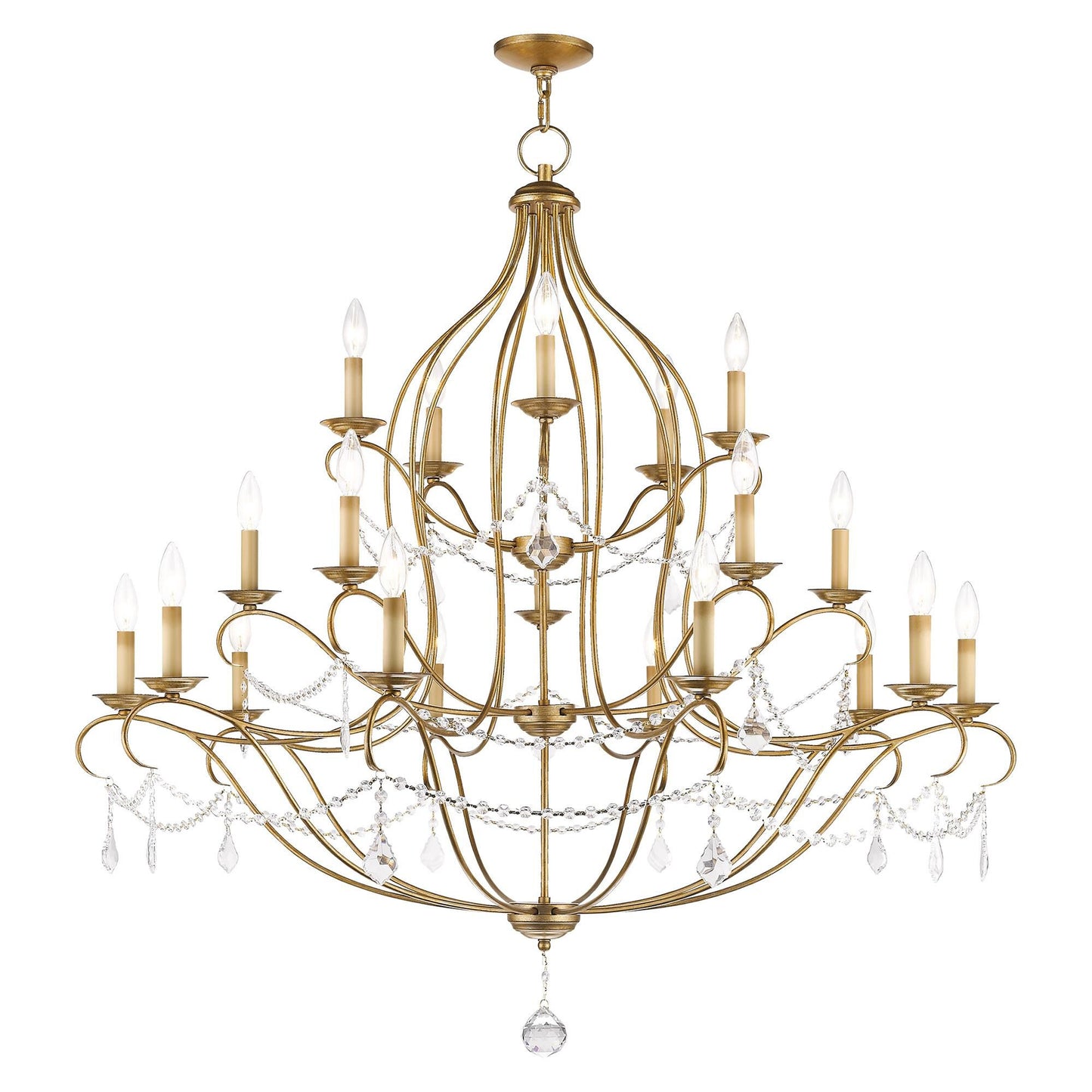 Livex Lighting Chesterfield 46 Inch 30 Light Chandelier Cp90304