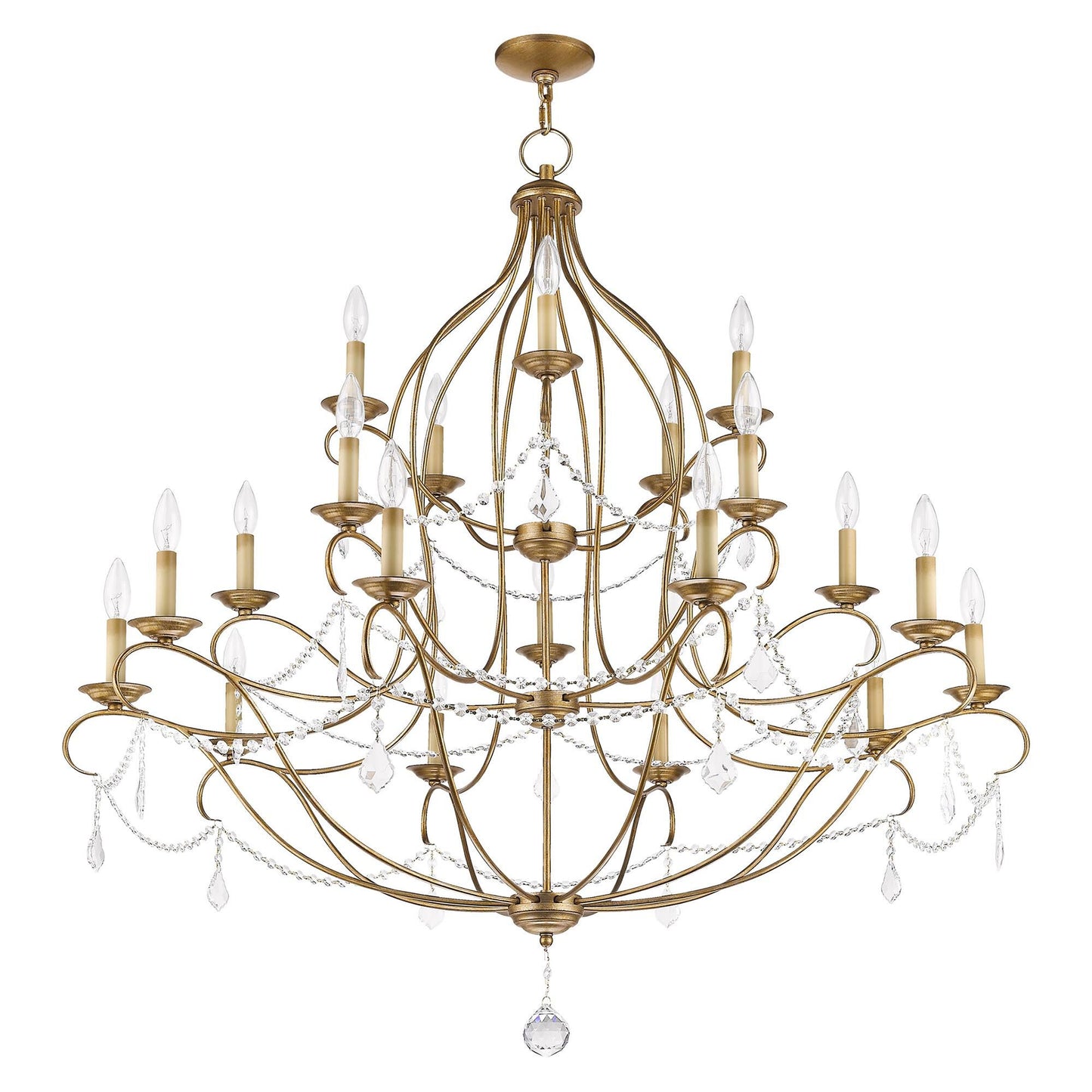 Livex Lighting Chesterfield 46 Inch 30 Light Chandelier Cp90304