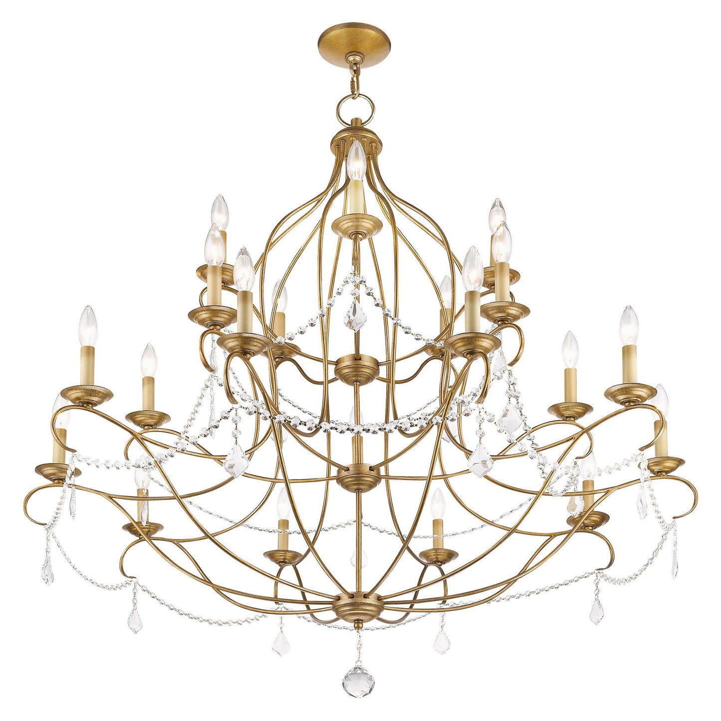 Livex Lighting Chesterfield 46 Inch 30 Light Chandelier Cp90304