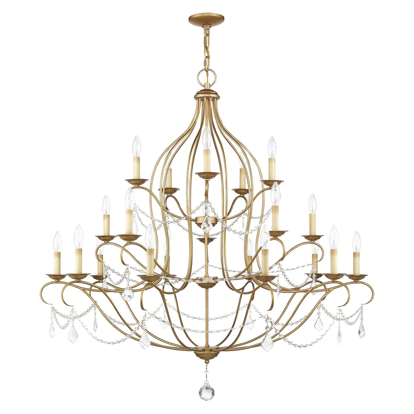 Livex Lighting Chesterfield 46 Inch 30 Light Chandelier Cp90304