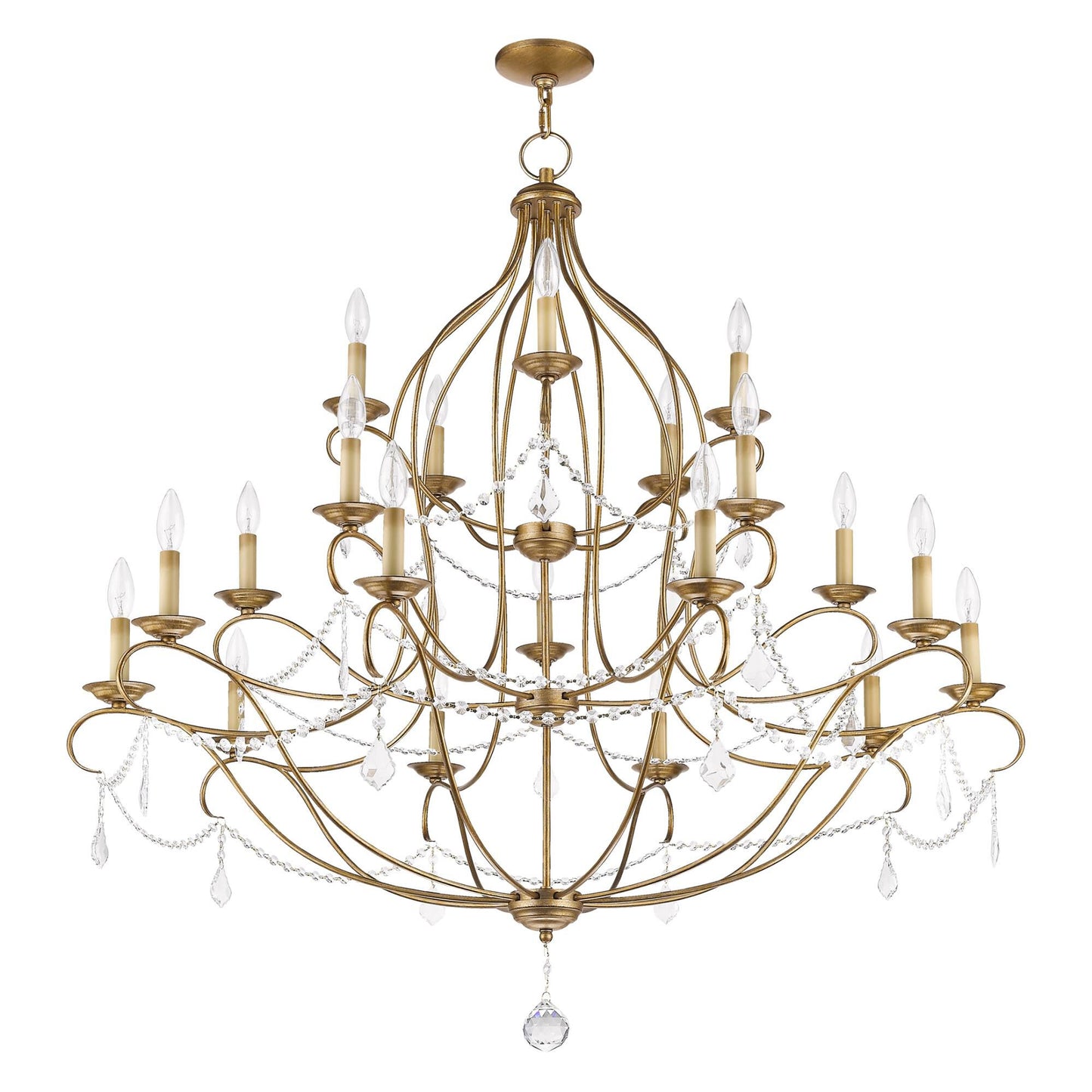 Livex Lighting Chesterfield 46 Inch 30 Light Chandelier Cp90304