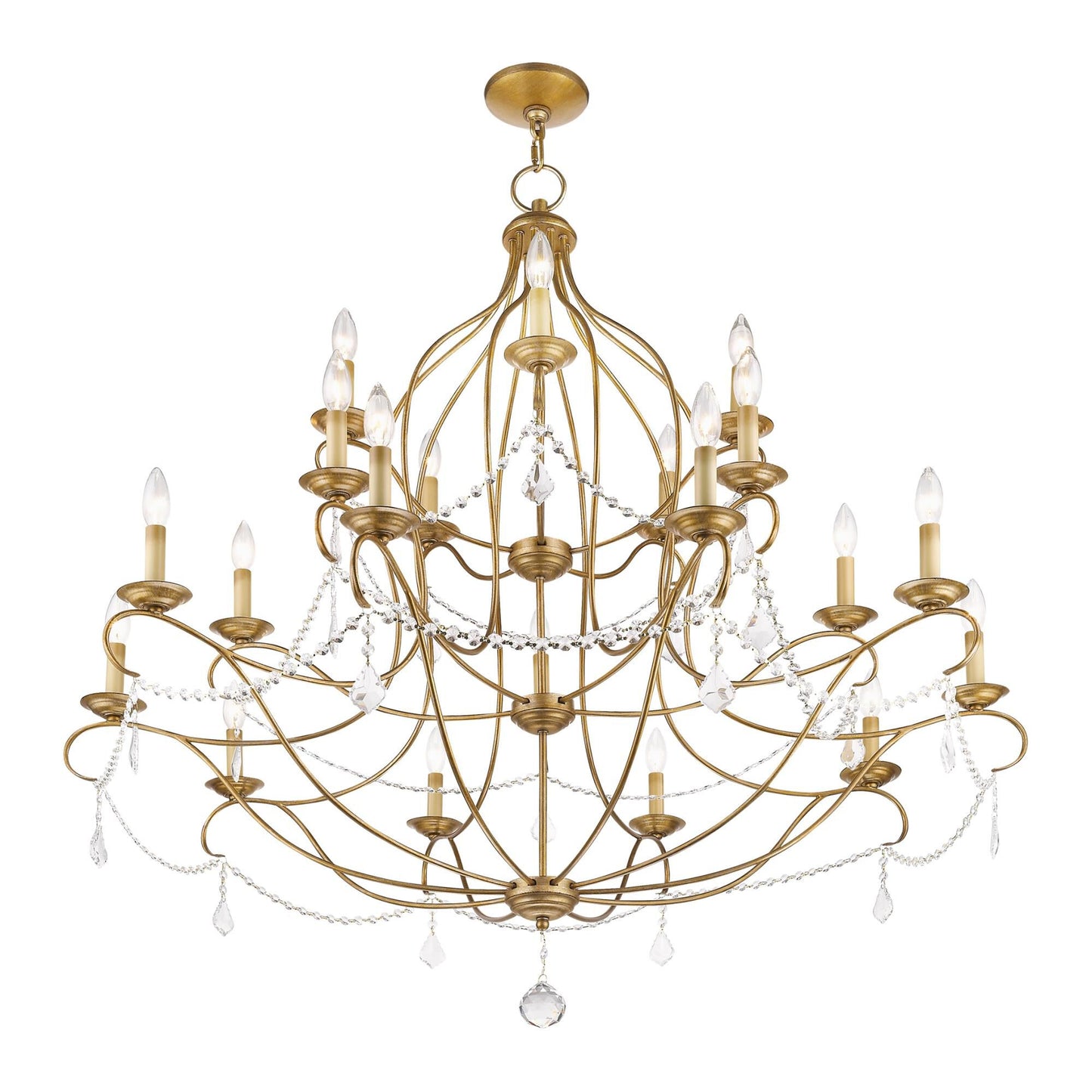 Livex Lighting Chesterfield 46 Inch 30 Light Chandelier Cp90304