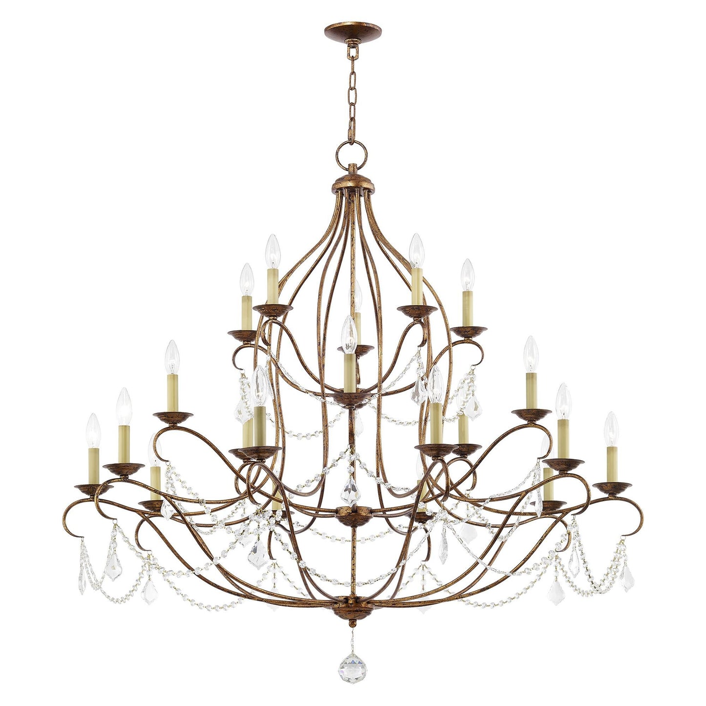 Livex Lighting Chesterfield 46 Inch 30 Light Chandelier Cp90304