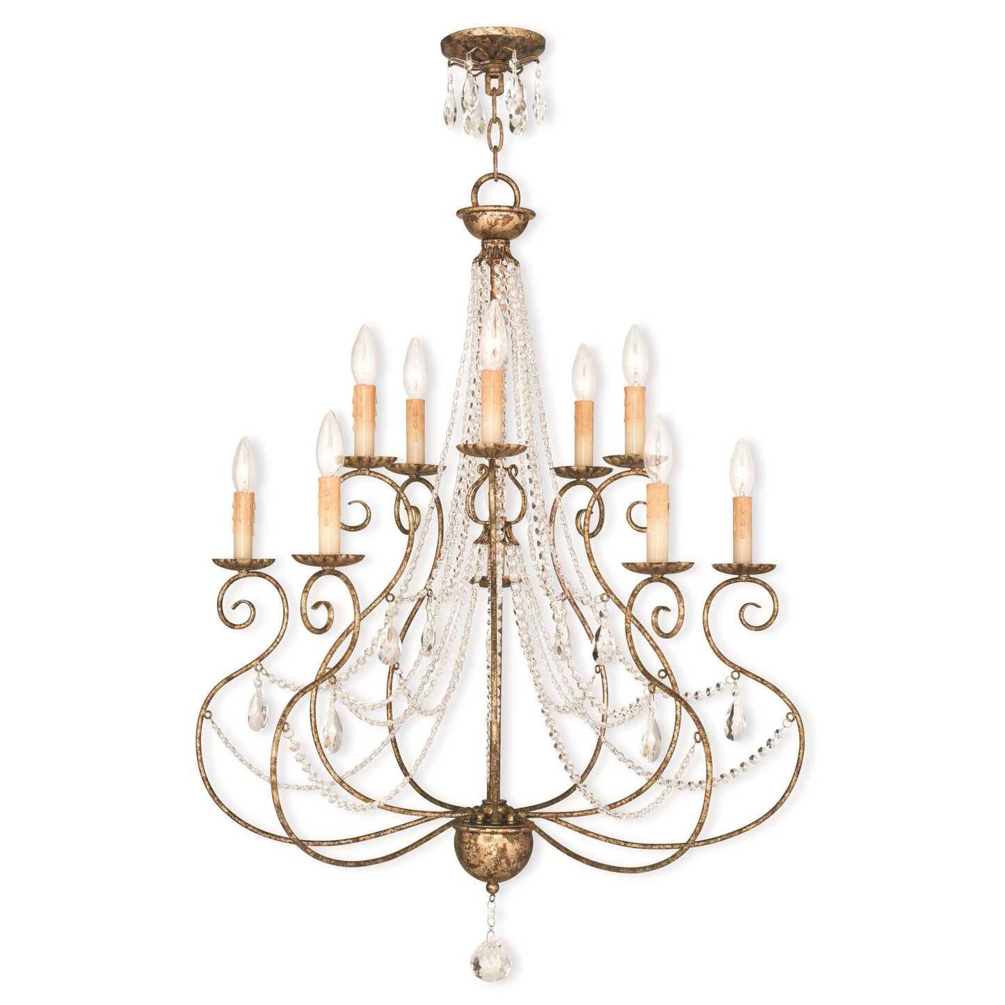 Livex Lighting Isabella 32 Inch 10 Light Chandelier Cp77867