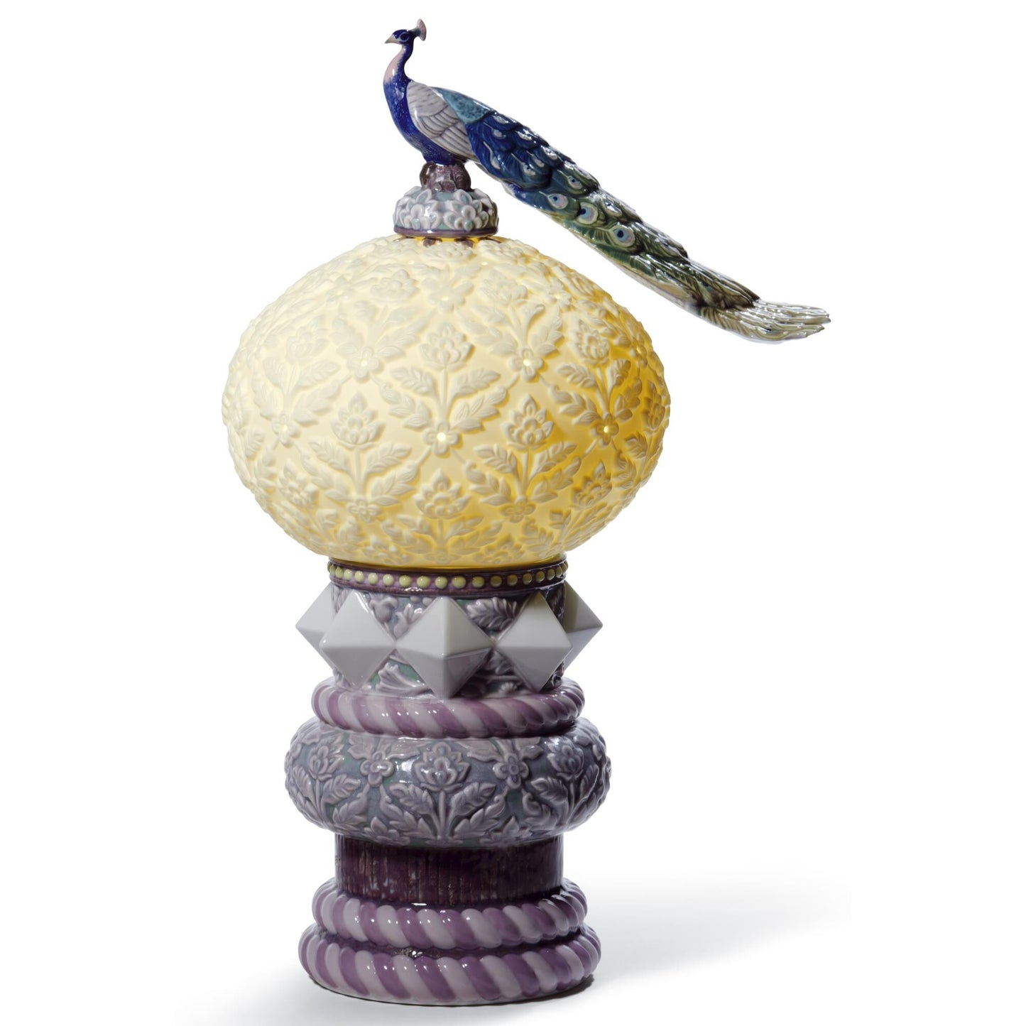 Lladro Peacock 16 Inch Accent Lamp Cp262