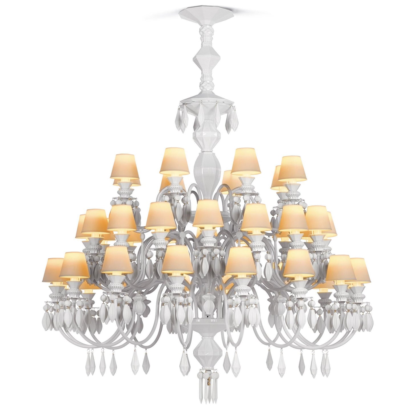 Lladro Belle De Nuit 49 Inch 40 Light Led Chandelier Cp296