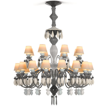 Lladro Belle De Nuit 39 Inch 24 Light Led Chandelier Cp302