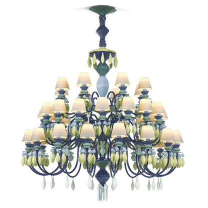 Lladro Belle De Nuit 49 Inch 40 Light Led Chandelier Cp306