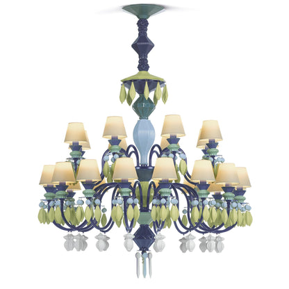 Lladro Belle De Nuit 39 Inch 24 Light Led Chandelier Cp307