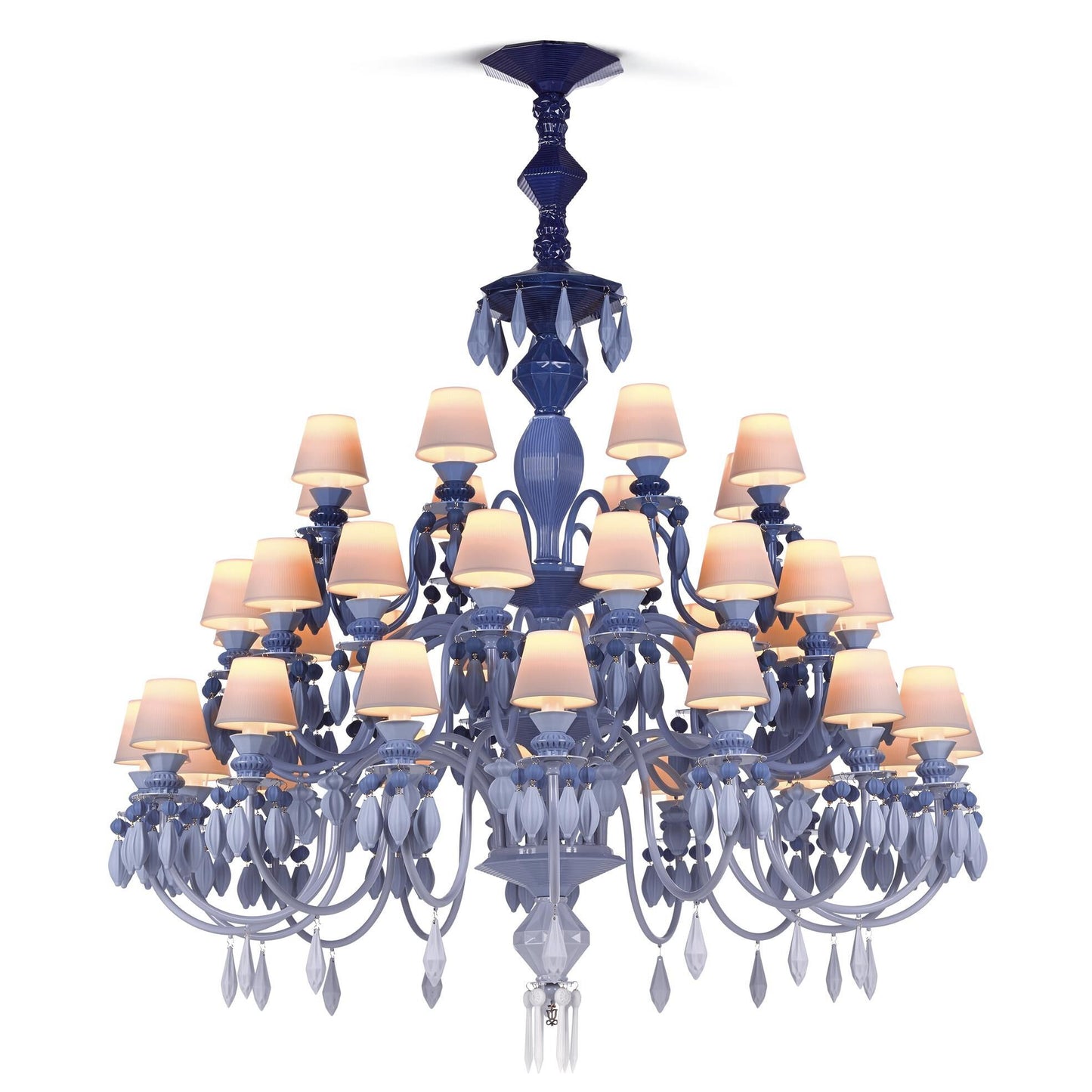 Lladro Belle De Nuit 49 Inch 40 Light Led Chandelier Cp311