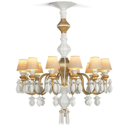 Lladro Belle De Nuit 30 Inch 12 Light Led Chandelier Cp325