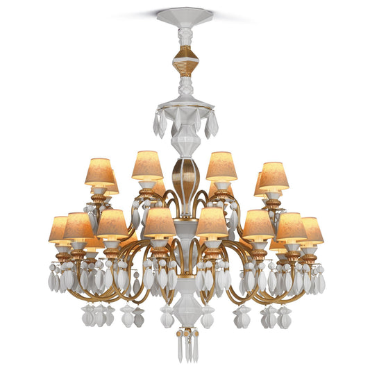 Lladro Belle De Nuit 39 Inch 24 Light Led Chandelier Cp327