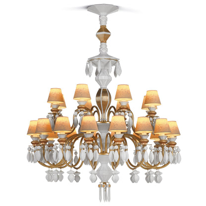 Lladro Belle De Nuit 39 Inch 24 Light Led Chandelier Cp327